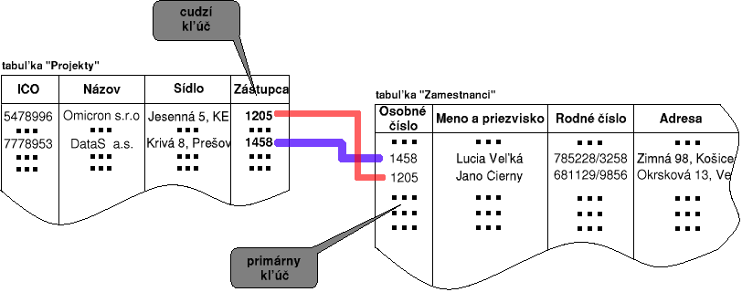 Obr.2: Relcia 1:N